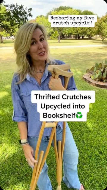 Crutches Shelf, Sarah Teresinski, Upcycle Diy, Secondhand Style, Odd Things, Apartment Makeover, Local Thrift Stores, Frame Shelf, Thrift Flip