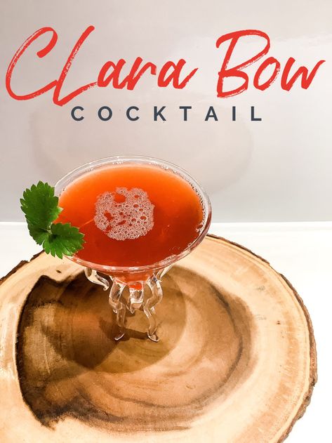 Easy Clara Bow Cocktail Tortured Poets Department Drinks, Ttpd Cocktail, Easy Bourbon Cocktails, Cocktails With Bourbon, Clover Club Cocktail, Eras Party, New York Sour, Peach Whiskey, Whiskey Smash