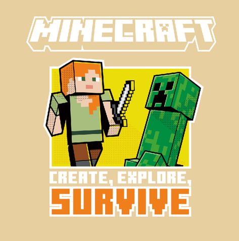 Minecraft Graphic Design, Minecraft Graphics, Minecraft Create, Minecraft Logo, Video Game Logos, Tshirts Design, Tshirt Printing Design, Minecraft Stuff, Graphic Inspiration