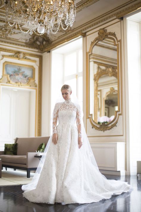 Exclusive: See Nicky Hilton's Final Wedding Gown Fitting - HarpersBAZAAR.com Nicky Hilton Wedding Dress, Nicky Hilton Wedding, Valentino Bridal, Most Expensive Wedding Dress, Valentino Wedding Dress, Celebrity Wedding Gowns, Expensive Wedding Dress, Hilton Wedding, Celebrity Bride