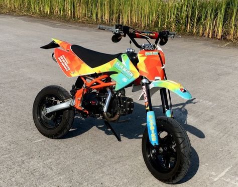 Custom Pit Bike, Pit Bike Custom, Pit Bike 125, Mini Trike, Supermoto Bikes, Homemade Motorcycle, Pit Bikes, Motorbike Art, Cool Dirt Bikes