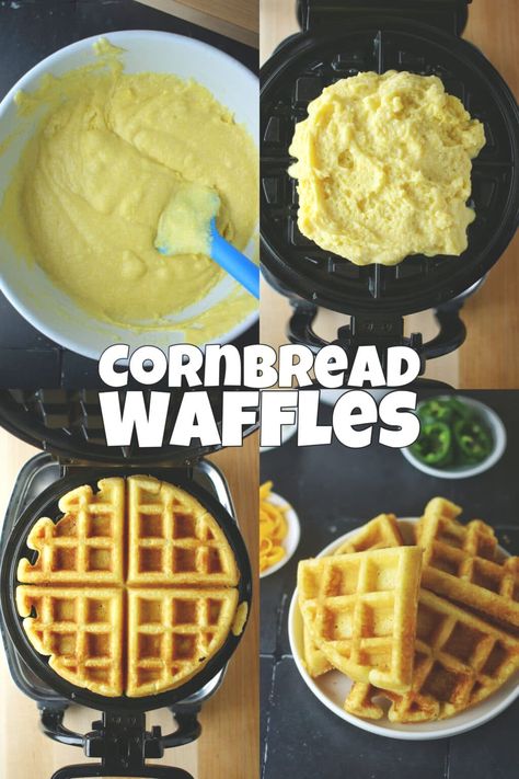 Easy Cornbread Waffles Recipe Chili With Cornbread Waffles, Corn Meal Waffles Recipe, Corn Bread Waffles, Corn Meal Waffles, Cornbread Waffles Gluten Free, Cornbread Waffles Recipe, Cornbread Waffles, Easy Cornbread, Healthy Waffles