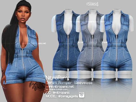 Sims 4 Cc Romper, Sims 4 Cc Denim, Black Simmer, Sims 4 Black Hair, Sims 4 Cc Kids Clothing, Play Sims 4, Sims 4 Anime, The Sims 4 Packs, Sims 4 Game Mods