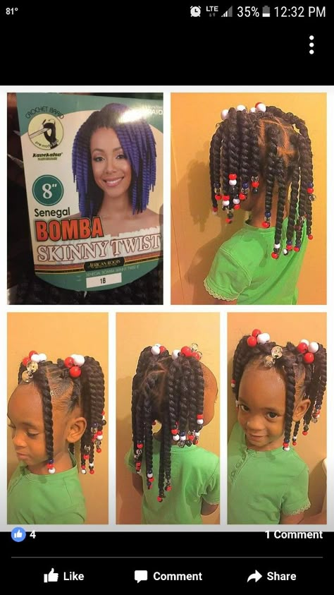 I HATE the idea of putting hair in Samiyah head but this style is cute!! Kids Ponytail, Braids Kids, Lil Girl Hairstyles, Kid Braid Styles, Toddler Hairstyles Girl, Natural Hairstyles For Kids, Girls Natural Hairstyles