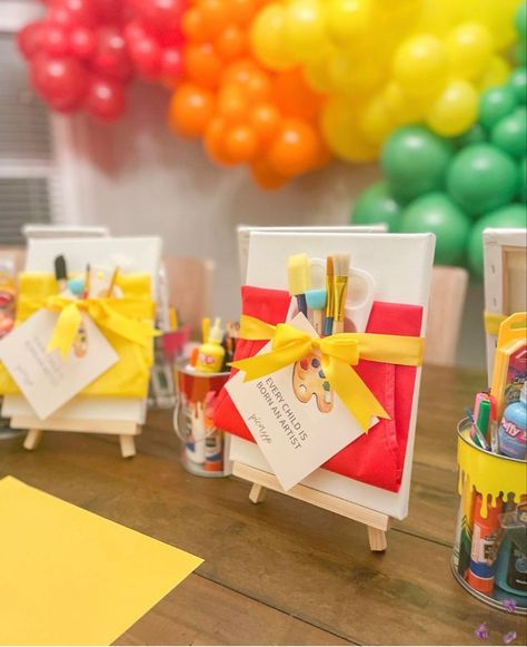 First Birthday Painting Ideas, Workshop Birthday Party, Art Day Activities, Painting Birthday Party, Kids Workshop, Painting Birthday, Art Birthday Party, Birthday Party Crafts, Crafts Easter