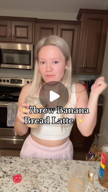 Brookelyn  Meyer ☕️✨🌸 on Instagram: "7brew banana bread latte… but better 🍌🍞  I had to cut a little off from the original for it to fit on here, but this version from Kam is amazing!!!  @nespressousa code BROOKELYN10 for $10 off the Nespresso Vertuo Pop+ machine on the Nespresso site and boutiques until July 3rd!  Recipe:  🍌 1 tbsp @kyyachocolate brown sugar cinnamon swirl sauce (code BROOKELYNKYYA10 for $$ off) 🍌 2 tbsp banana syrup @torani (or Kyya)  🍌 milk 🍌 ice  🍌 double espresso chiaro @nespressousa @nespresso   Follow me @brookelynlikesespresso for daily coffee content !! 💕🫶🏻 on TikTok & IG  #NespressoPartner #EarnsCommission #nespresso #7brew #7brewcoffee #coffee" Banana Bread Latte Recipe, Banana Bread Latte, Coffee Content, Banana Syrup, Nespresso Vertuo, Double Espresso, Bar Recipes, Latte Recipe, Cinnamon Swirl