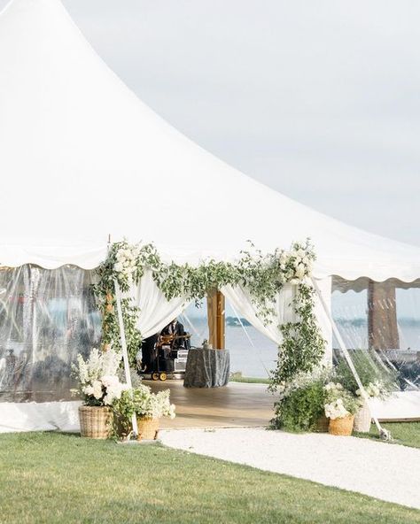 Tent Entrance, Patio Tents, Wedding Anniversary Decorations, Wedding Instagram, Wedding Entrance, Wedding Tent, Anniversary Decorations, Venue Decor, Summer Soiree