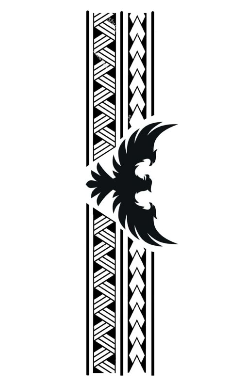 Eagle Band Tattoo Design, Arm Bending Tattoo, Belt Tattoo For Men, Hand Band Tattoo For Men, Armband Tattoo Stencil, Band Tattoo Stencil, Polynesian Armband, Arm Band Tattoo Designs, Belt Tattoo