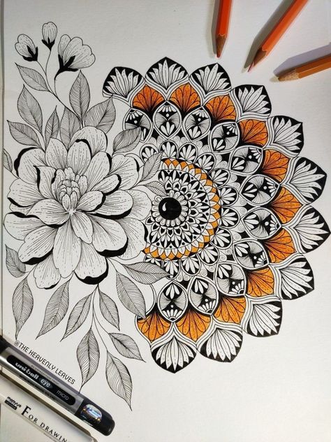 Mandala Drawing Coloring Inspiration, Mandela Art Colorful, Mandela Art Easy, Coloring Pages Flowers, Zantangle Art, Mandala Sketch, Mandala Arts, Mandala Drawings, Easy Mandala Drawing