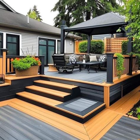 Patio Deck Designs, Small Balcony Design, Deck Designs Backyard, Backyard Renovations, Patio Garden Design, Outdoor Balcony, Backyard Retreat, Outdoor Decor Backyard, Backyard Makeover