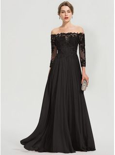 Jjs House, Chiffon Prom Dresses, Lace Prom Dresses, Ball Gowns Princess, Lace Chiffon, Chiffon Prom Dress, Black Prom Dresses, Prom Dresses Lace, Floor Length Dresses