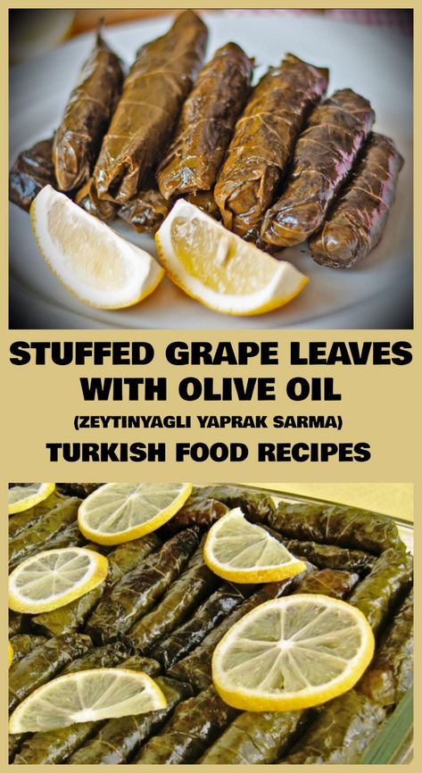 STUFFED GRAPE LEAVES WITH OLIVE OIL - BEST TURKISH ZEYTINYAGLI YAPRAK SARMA Sarma Recipe, Turkish Food Recipes, Grape Leaves Recipe, Fresh Meal, Stuffed Grape Leaves, Party Snack Food, Turkish Food, Lebanese Recipes, Persian Food