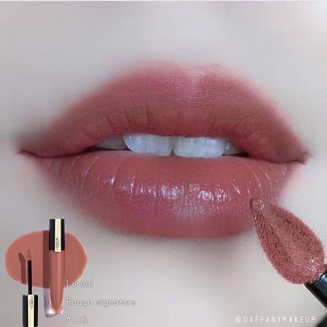 L'Oreal Paris Rouge signature 116 "I Explore" #LipstickTips  #Explore #lipmakeup #lippenmakeuppermanent #LipstickTips #LOreal #Paris #Rouge #signature #макияжгуб Check more at https://lipmakeup.sorutime.online/loreal-paris-rouge-signature-116-i-explore-lipsticktips/ Loreal Liquid Lipstick, Loreal Rouge Signature Swatches, L'oreal Lipstick, L’oréal Lipstick, Loreal Lipstick Swatches, Loreal Lipstick, Rouge Lipstick, Makeup Accesories, Lip Makeup Tutorial