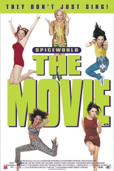 A DAY in MOVIE HISTORY - Dec 15. 1997:  "Spice World" movie directed by Bob Spiers and starring girl group the Spice Girls premiered in the UK. Spiceworld Movie, George Wendt, Geri Horner, Spice World, Melanie C, The Spice Girls, World Movies, Roger Moore, Presents For Girls