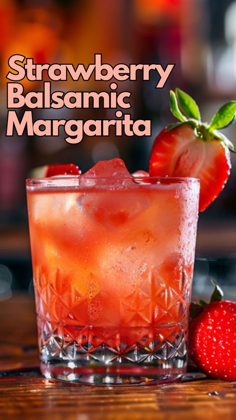 The Strawberry Balsamic Margarita is a unique twist on a classic. First, you get the sweet and juicy flavor of fresh strawberries. Then, there’s a surprising tang from the balsamic vinegar that makes your taste buds dance. #StrawberryBalsamicMargarita Margarita Flavors, Pomegranate Mojito, Strawberry Vinegar, Fun Party Drinks, Flavored Margaritas, Bride Quotes, Blackberry Syrup, Strawberry Mojito, Strawberry Balsamic