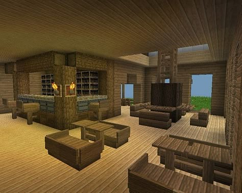 Minecraft Pub Interior, Minecraft Bar Interior, Minecraft Pub, Minecraft Dining Room, Minecraft Restaurant, Interior Minecraft, Construction Minecraft, Minecraft Shops, Minecraft Houses Blueprints