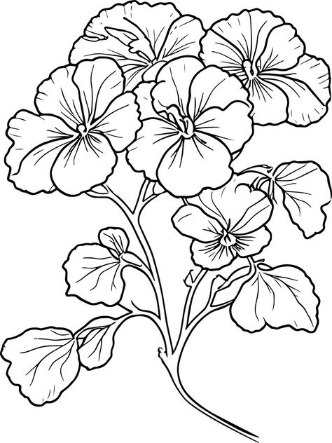 Download the Pansy flower drawing outline, traditional pansy tattoo, pansy line drawing, vector sketch hand drew illustration artistic, simplicity,coloring page isolated on white background. 22213158 royalty-free Vector from Vecteezy for your project and explore over a million other vectors, icons and clipart graphics! Pansy Drawing, Pansy Tattoo, Violet Flower Tattoos, Violets Flowers, Line Drawing Images, Yellow Pansy, Simple Flower Drawing, Drawing Beautiful, Branch Vector