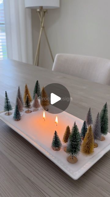 Candle Plate Diy, Xmas Candles, Candle Table Decorations, Christmas Candle Decorations, Tree Centerpieces, Old Candles, Holiday Recipes Christmas, Christmas Tree Candles, Dollar Tree Christmas