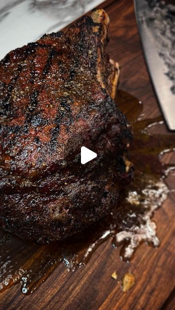 Keith / Dusty Roads BBQ on Instagram: "Making a Perfect Bone-In Beef Rib Roast - every time!

No need to be intimidated by a bone in beef rib roast.  If you’ve got a pellet grill you can wow your friends and family every time. 

Simply start by giving the meat a salt dry brine overnight.  Then, right before cooking, add some black pepper and garlic powder.  You can also add a favourite beef rub for a little extra kick.  This cook uses Dusty Roads Coffee BBQ Rub.

Smoke at 250 until 125 internal then let the meat rest for a couple of minutes while you open up the sear plate and crank up the flame. 

Sear the meat on all sides over direct flame until each side has the perfect crust.

Bring the roast inside and let rest for 20 min. Be sure to place some butter on top - for an extra kick use a Baked Pulled Pork, Miguels Cookingwithfire, Brisket In The Oven, Brisket Seasoning, Brisket Oven, Cooking Prime Rib, Beef Brisket Recipes, Smoked Beef Brisket, Smoked Pulled Pork