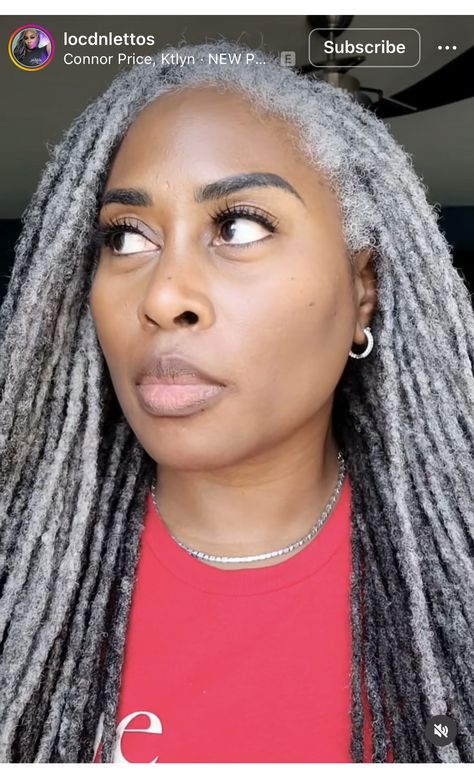 Semi Freeform Locs, Gray Locs, Female Locs, Grey Locs, Real Locs, Grey Hair Braids, Freeform Locs, Loc Nation, Ash Grey Hair