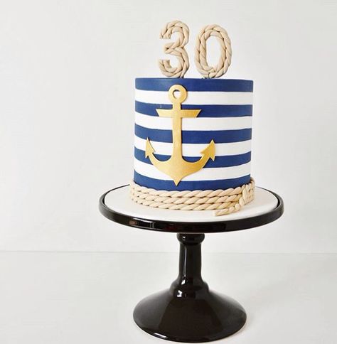 Nautical Birthday Cakes, Sailor Cake, Anchor Cakes, Marine Cake, Navy Cakes, Cindy Smith, Boat Cake, Boat Theme, Cake For Boyfriend