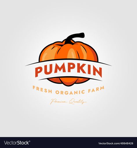 Pumpkin Logo, Vintage Pumpkin, Logo Ideas, Design Vector, Transparent Png, Vector Logo, Vector Design, Png Images, Illustration Design