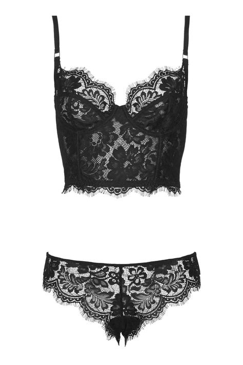 Lace Bralet and Brazillian Knicker - Topshop Lingerie Shoot, Black Lace Lingerie, Hot Lingerie, Satin Lingerie, Cute Lingerie, Trendy Swimwear, Lingerie Outfits, Pretty Lingerie, Vintage Lingerie