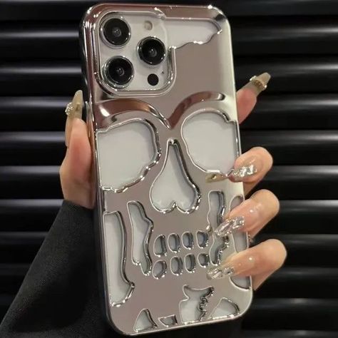 Luxurious Skull Enigma Phone Case for iPhone 15. #phonecase #cute #phoneaccessories 

Skull phone case with a unique design. Protect your phone with this stylish https://www.etsy.com/shop/giftyou4design/?luxurious-skull-enigma-phone-case-for-iphone-15-phonecase-cute-phoneaccessories Mirrors Film, 3d Phone Cases, Luxury Plates, 3d Skull, Iphone Case Protective, Apple Coloring, Gold Skull, Cover Iphone, Hollow Design