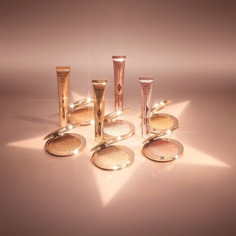 charlotte tilbury highlighter Makeup Banner, Charlotte Tilbury Highlighter, Welcome 2023, Makeup Ads, Body Foundation, High Cheekbones, Cupids Bow, Summer 2025, Skin Foundation