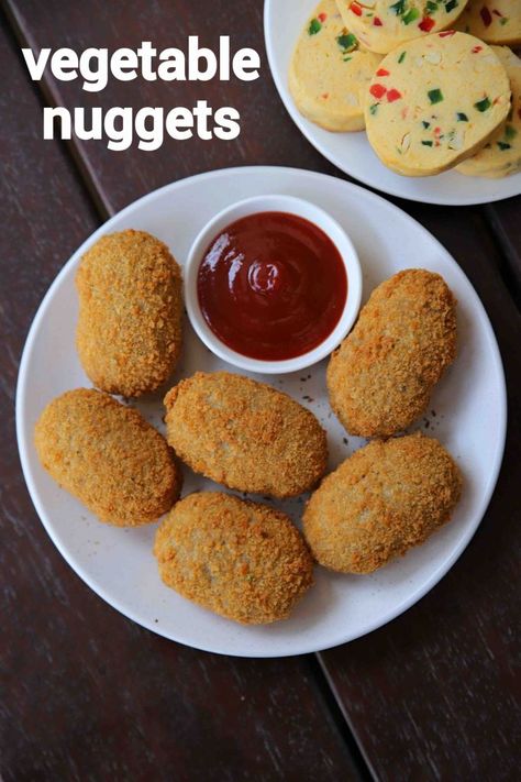 Veg Nuggets, Vegetable Nuggets, Savory Snack Recipes, Veggie Nuggets, Veg Snacks, Spicy Snacks Recipes, Nuggets Recipe, Vegetarian Fast Food, Vegetarian Snacks Recipes