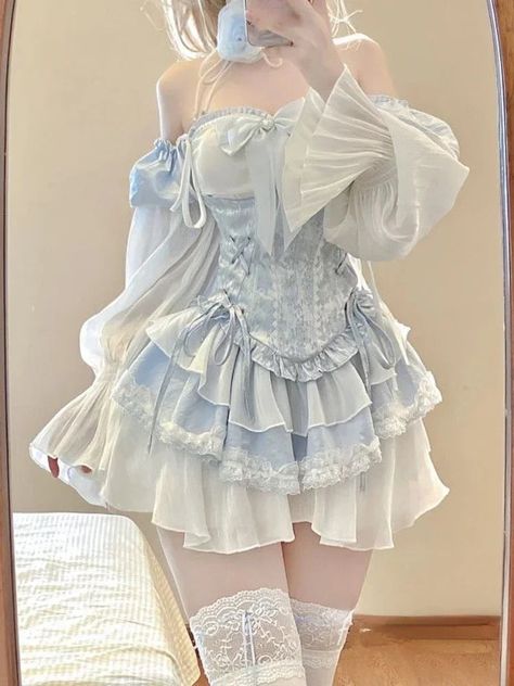 Cute Clothes Y2k, Ropa Kawaii Aesthetic, Dress Patterns Short, Taobao Dresses, Clothing Styles Names, Pastel Witch Outfit, Pastel Outfit Dress To Impress, Witch Dress Drawing, Different Aesthetic Outfits