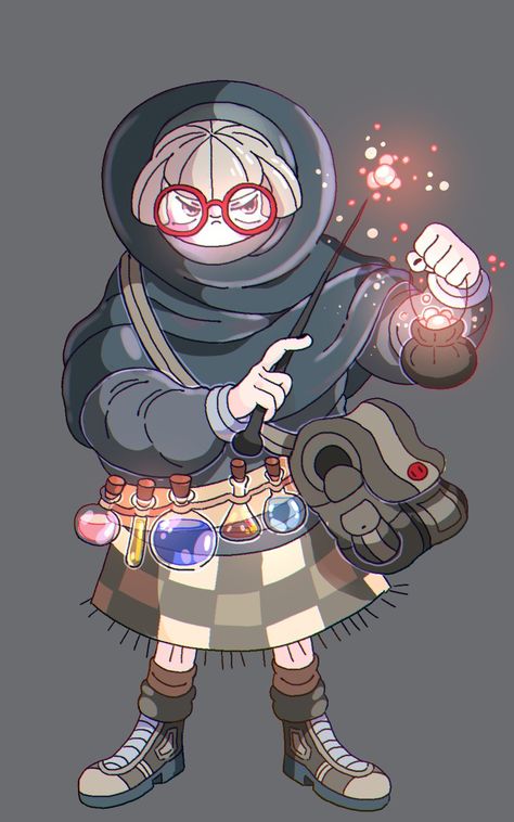 Potion Character Design, Potion Seller Character Design, Potion Maker Character Design, Magic User Character Design, Potion Seller, Potion Maker, Character Making, Dnd Characters, Anime Art