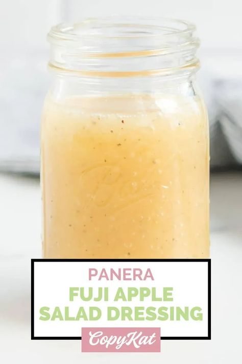 Fuji Apple Salad Dressing, Apple Vinaigrette Dressing, Mixed Green Salads, Panera Fuji Apple Salad, Fuji Apple Salad, Apple Salad Dressing, Apple Dressing, Apple Vinaigrette, Vinaigrette Dressing Recipe