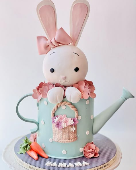 Bunny Cake Ideas, Husband Birthday Cake, Cake Bunny, Cake 3d, Baby Shower Sweets, Birthday Cake For Husband, Cake For Husband, Cake Models, Pastel Cakes