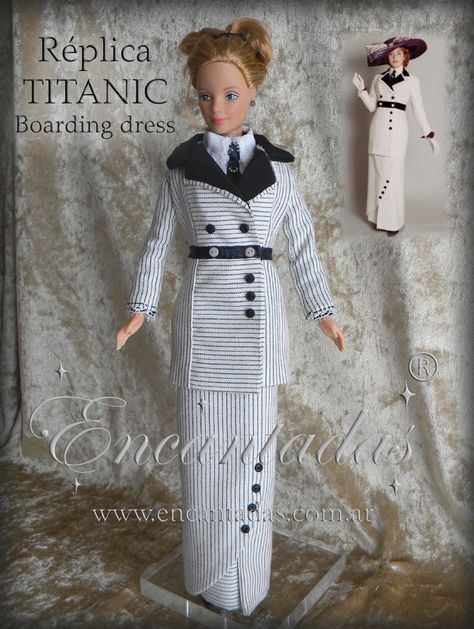 TITANIC - Rose Boarding Dress by Encantadas.deviantart.com on @deviantART Rose Titanic, Titanic Rose, Movies Outfit, Movie Costumes, Barbie Friends, Historical Fashion, Titanic, Barbie Dolls, Victorian Dress