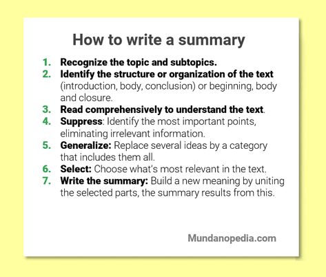 How to Write a Summary: Step-by-Step Guide with Examples Writing Summary, Writing Summary Tips, How To Summarize An Article, Summary Ideas, How To Write Summary Notes, How To Write A Summary, How To Write A Summary Middle School, Summary Writing Example, 1000 Word Essay