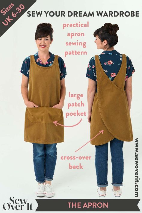 #sewingpatterns,#sewing,#diy,#crafts,#handmade,#fabric,#fashion,#sewingproject,#sewinglove,#sewingaddict Pinafore Apron Pattern Free, Pinafore Apron Pattern, Gardening Painting, Apron Pattern Free, Garden Apron, Apron Sewing, Painting Apron, Japanese Apron, Diy Apron