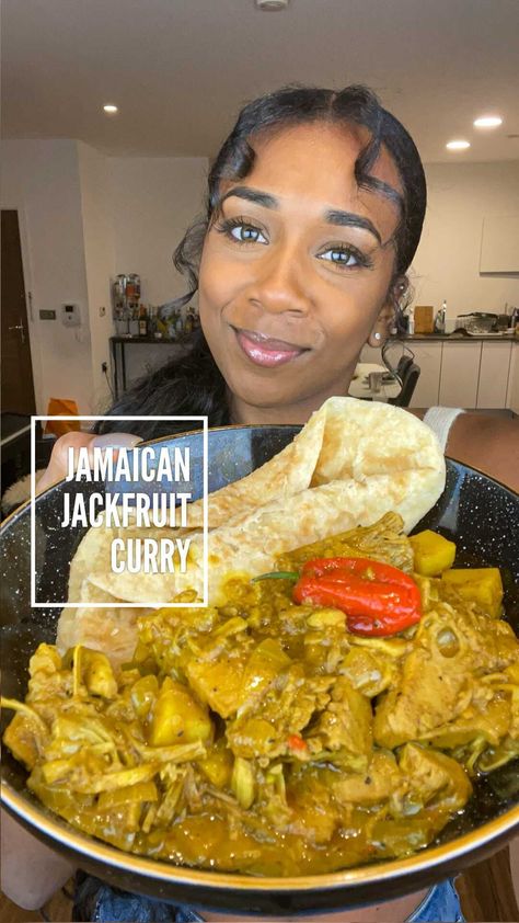 Jackfruit Chicken Salad, Jamaican Jackfruit Recipe, Cooking Jackfruit, Jackfruit Curry Vegan, Vegan Jackfruit Curry, Jack Fruit Curry Recipe, Jackfruit Curry Recipe, Jerk Jackfruit Recipes, Curry Jackfruit Recipes