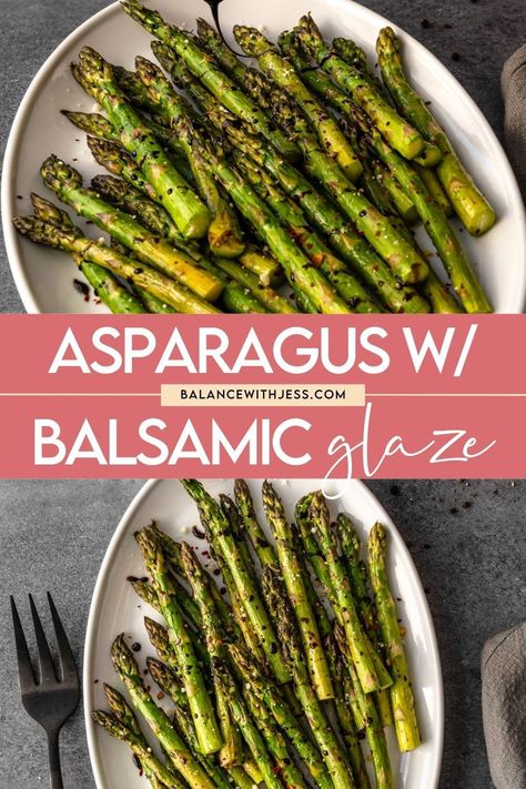 If you love roasted vegetables, you'll think this asparagus with balsamic vinegar is the best! Not only is it gluten and dairy free, this healthy vegetable side dish is easy and simple. This roasted asparagus recipe is also perfect for Thanksgiving, Christmas and the holidays. Find this asparagus with balsamic vinegar and more healthy sides on the blog. Yummy Asparagus Recipes, Asparagus Recipes Thanksgiving, Dinner With Asparagus Side, Asparagus Thanksgiving Recipes, Quick Asparagus Recipes, Best Roasted Asparagus Recipe, Thanksgiving Asparagus Recipes, Balsamic Asparagus Recipes, Asparagus Mushroom Recipes