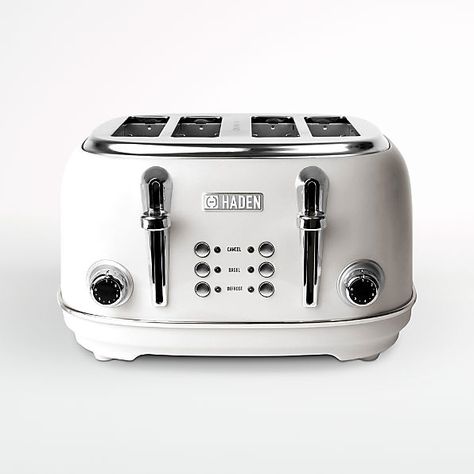 White Toaster, Retro Toaster, British Homes, Bread Toaster, 4 Slice Toaster, Electric Toaster, Stainless Steel Toaster, Toaster Pastry, British Home