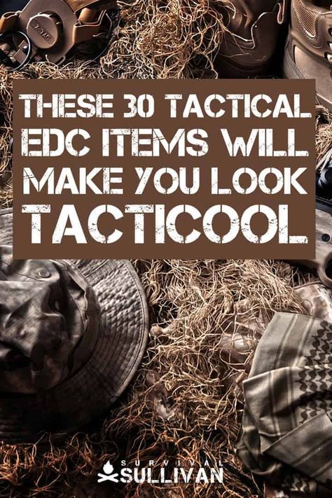 These tactical military-inspired EDC items will help you survive critical situations and emergencies. Check out our full list. #tactical #edc #items Urban Survival Kit, Survival Skills Emergency Preparedness, Camping Gear Survival, Shtf Survival, Shtf Preparedness, Tactical Life, Molle Accessories, Survival Books, Survival Life Hacks