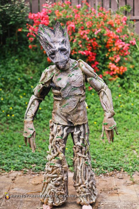 I always make costumes for my children and each year I try to top the year before....that's getting harder and harder to do...lol.  Since my girls are now Diy Groot Costume, Groot Costume For Kids, Diy Groot, Groot Halloween Costume, Groovy Costume, Groot Costume, Book Character Costumes, Kids Costumes Boys, Hallowen Costume