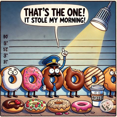 That’s the one! It stole my morning!  #PerfectlyPunny #Funny #Comics #Humor #Comedy #Jokes #Donuts Taco Jokes, Snack Humor, Sunday Food, Comedy Jokes, Food Puns, Pizza Slice, Word Play, Funny Puns, Funny Humor