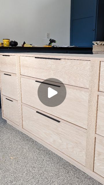 235K views · 10K likes | Zoe 🌿 DIY Furniture on Instagram: "DIY dresser build: a clean, modern design with 9 drawers and lots of storage! Comment PLANS on this post on I'll send you the 🔗 to the blog post and printable plans!  . . . . . #diyfurniture #plywoodfurniture #diydresser #woodworkingplans_diy #diywoodworking #diydrawers #woodworkingprojects #diyhome #diybedroom" Diy Cabinet With Drawers, How To Build A Dresser Step By Step, Diy Chest Of Drawers Build, Homemade Dressers, Drawer Shelves Diy, Diy Dresser Build, Diy Chest Of Drawers, Dresser Build, Diy Storage Drawers