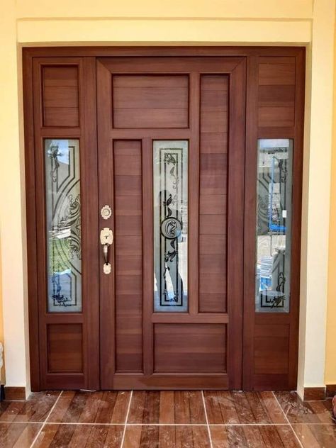 Main Entrance Wooden Doors, Modern Wooden Door Design, Modern Home Entrance, Door Design Ideas, House Main Door, House Front Door Design, Modern Entrance Door, Modern Wooden Doors, House Main Door Design