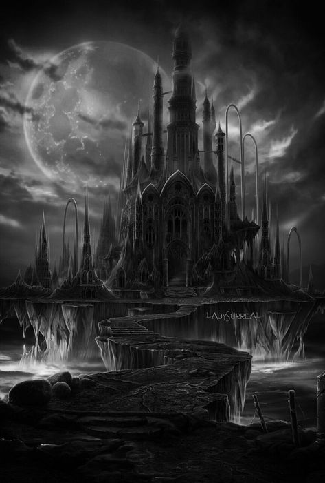 Gothic Castle Aesthetic, Dark Castle, Gothic Castle, Black Castle, Castle Aesthetic, Gothic Fantasy Art, Castle Art, Fantasy Castle, Fantasy Places