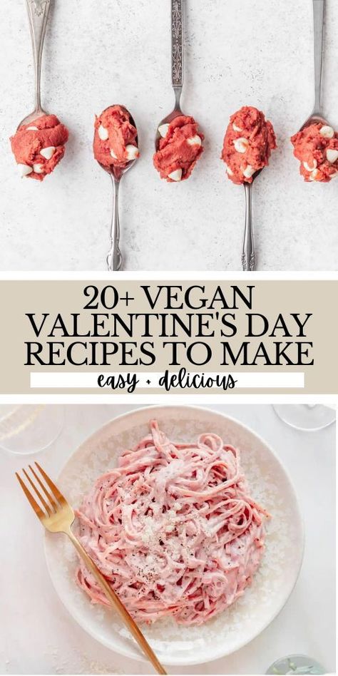 BEST Vegan Valentine's Day Recipes Valentines Day Vegan Food, Vegan Valentines Day Desserts, Family Valentines Dinner, Valentine Dishes, Gluten Free Valentines, Dishes To Make, Healthy Valentines, Vegan Baking Recipes, Romantic Meals