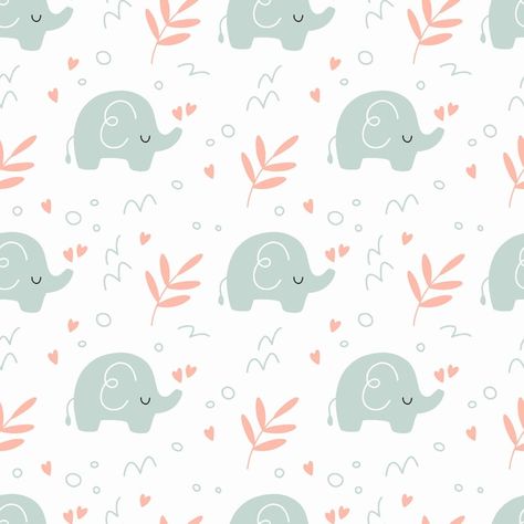 Elephant Jungle, Aztec Wallpaper, Childrens Clothing Patterns, Animals Safari, Nursery Patterns, Elephant Theme, Baby Illustration, Elephant Pattern, Cute Kawaii Drawings