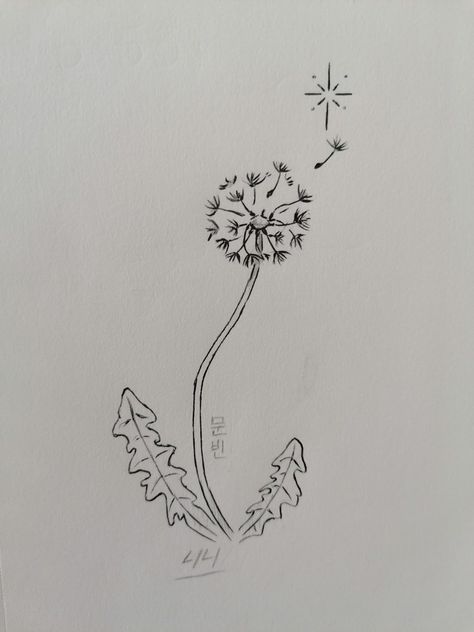 Manga Art Sketches, Kodama Tattoo, Moon Astro, Simple Leg Tattoos, Dandelion Drawing, Kpop Tattoos, Beautiful Pencil Drawings, Dandelion Wallpaper, You Are My Moon