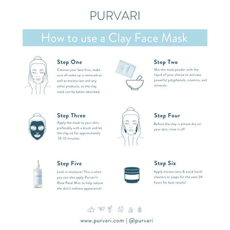 How To Use a Clay Face Mask – Purvari Mask Powder, Clay Face Mask, Clay Face, Clay Faces, Clay Mask, Face Cloth, Clay Masks, Be Better, Mask Making